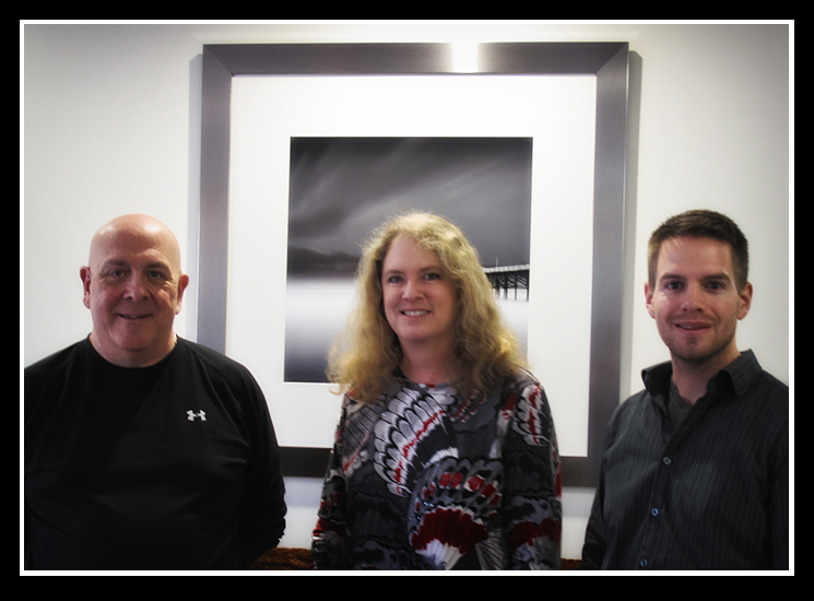 Left to Right: Jack, Laurie Rubin, Dan Hughes, of NIK SOFTWARE in their offices in San Diego
